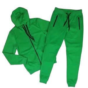 Green Men's Sweatpants & Joggers Set
